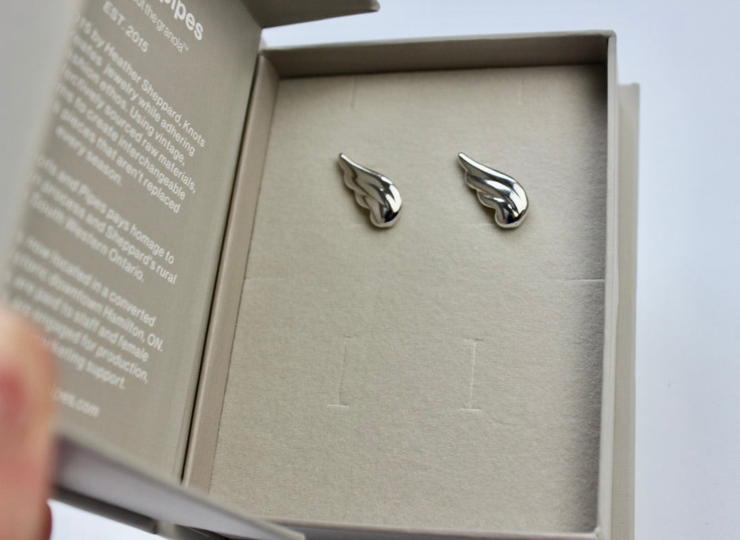 Vintage Silver Wing Studs - KnotsandPipes