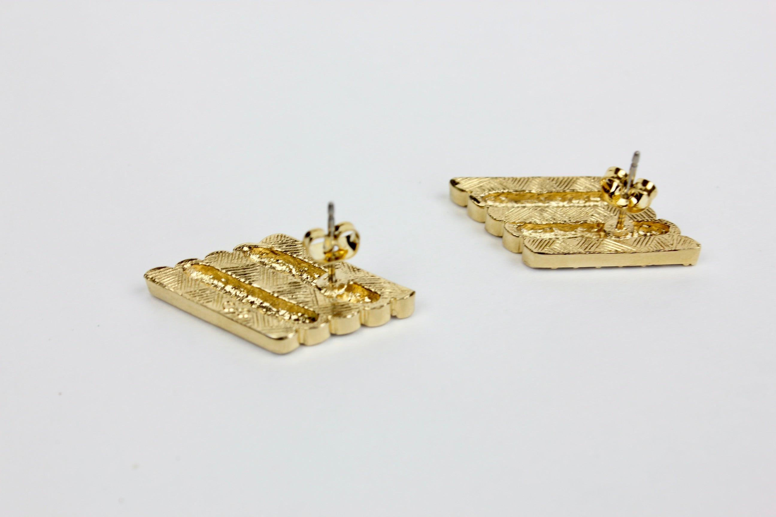 Chevron Vintage Stud Earrings