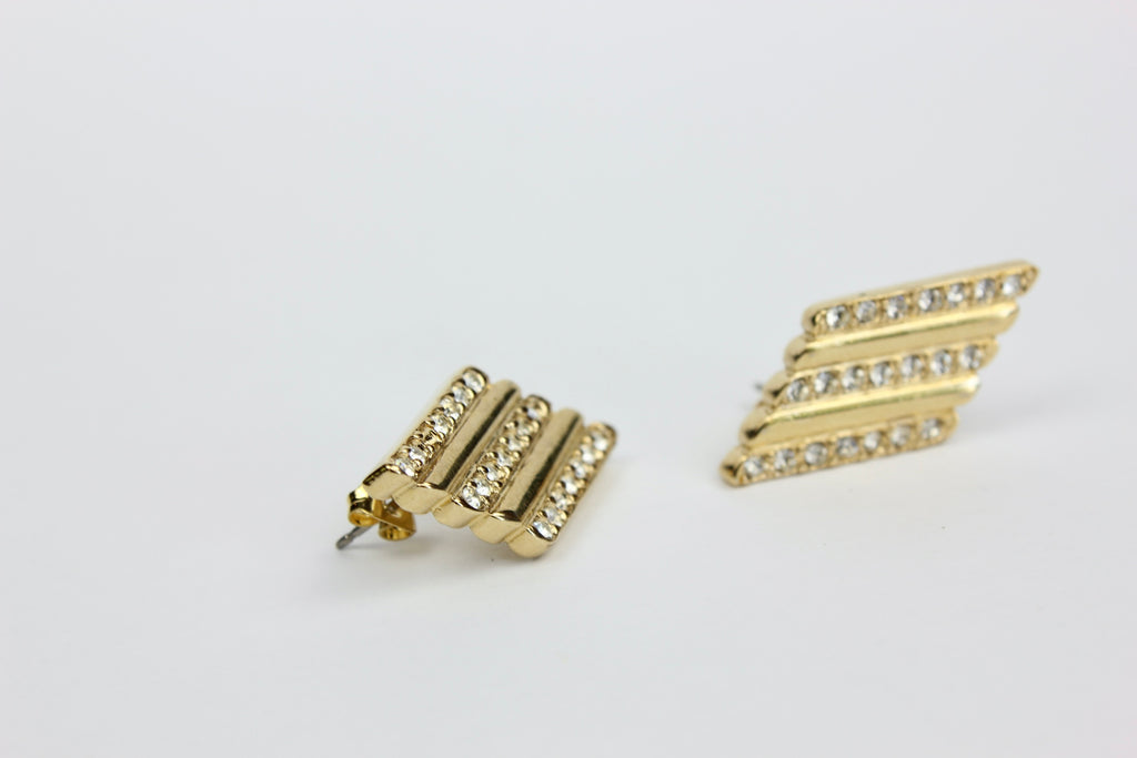 Chevron Vintage Stud Earrings